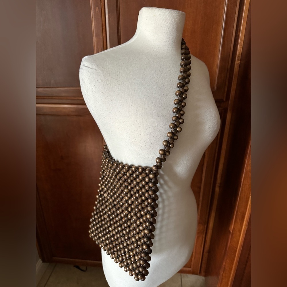 Wood beaded‎ vacation bag